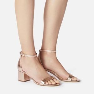 JustFab Sanoura Rose Gold  Heeled Sandal BNIB